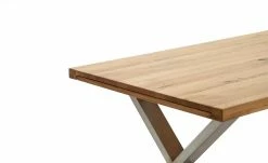 Woodford Massivholztisch ausziehbar Sovis | Wildeiche / Edelstahl ca. 180x100 cm -Tische Verkäufe 15309016 9 202207142232