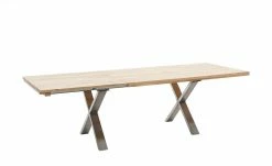 Woodford Massivholztisch ausziehbar Sovis | Eiche Bianco / Edelstahl ca. 180x100 cm -Tische Verkäufe 15309017 6 202207142232