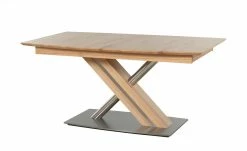 Woodford Säulentisch massiv ausziehbar Tristan | ca. 160x90 cm mit 2 Einlegeplatten