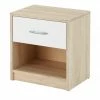 Nachtkommode Ashford | Eiche Sonoma (Nachbildung) / Weiß 1|Stück